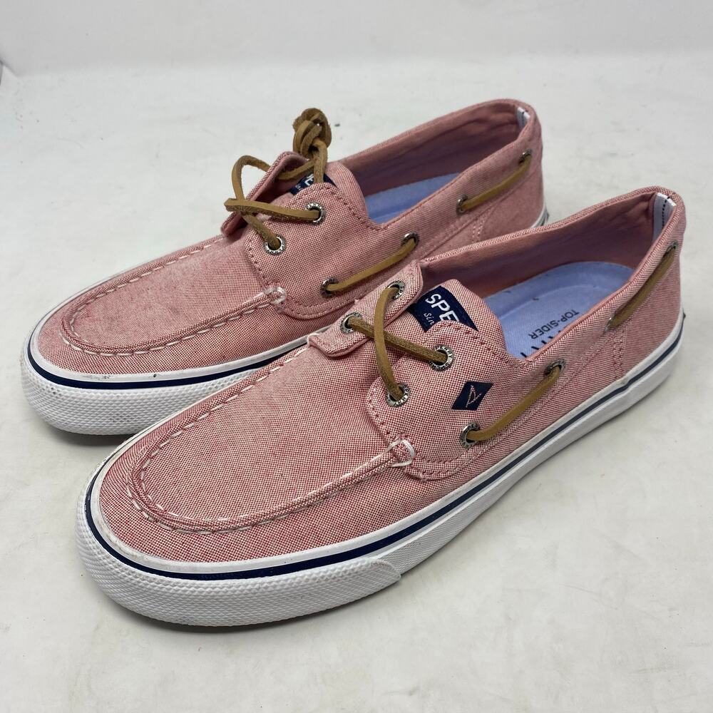 Sperry Bahama II Boat Shoes Shirt Red Pink Sneaker Mens Size 8